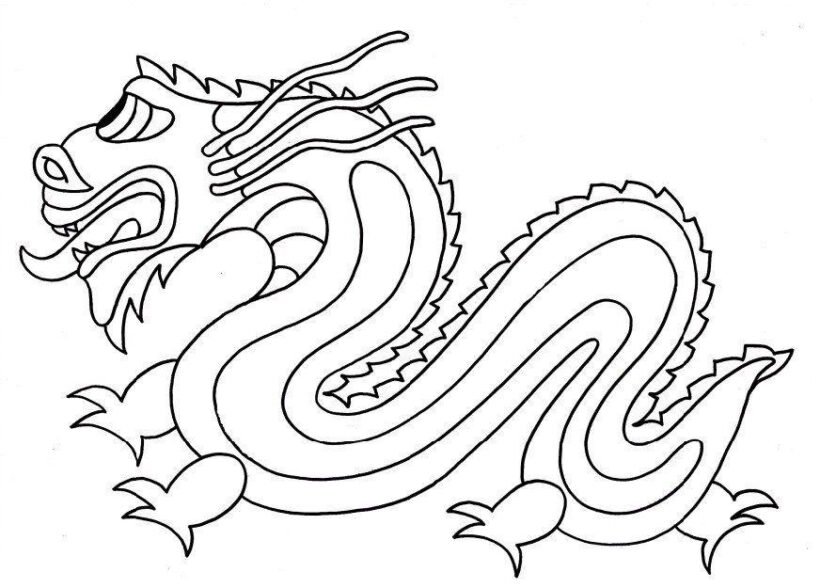 Hình ảnh tô màu con rồng