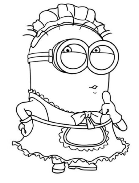 Hình tập tô Minion dễ thương cho bé tô màu (5)