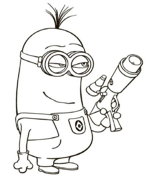 Hình tập tô Minion dễ thương cho bé tô màu (6)