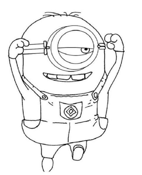 Hình tập tô Minion dễ thương cho bé tô màu (7)