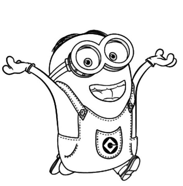 Hình tập tô Minion dễ thương cho bé tô màu (8)