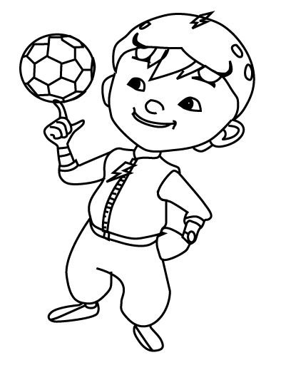 Hình tô màu Boboiboy đáng yêu cho bé tập tô (13)