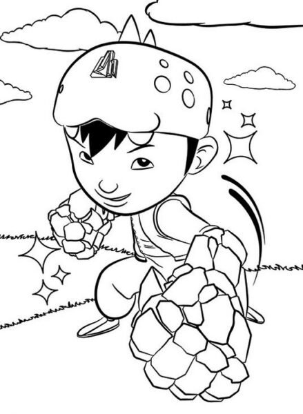Hình tô màu Boboiboy đáng yêu cho bé tập tô (18)