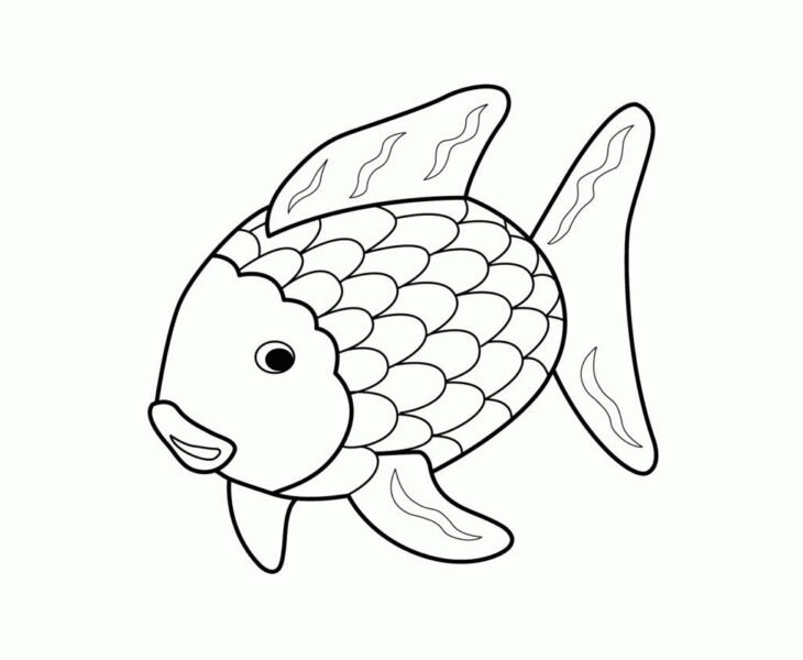 Hình tô màu chú cá vàng đẹp nhất cho bé tập tô (4)