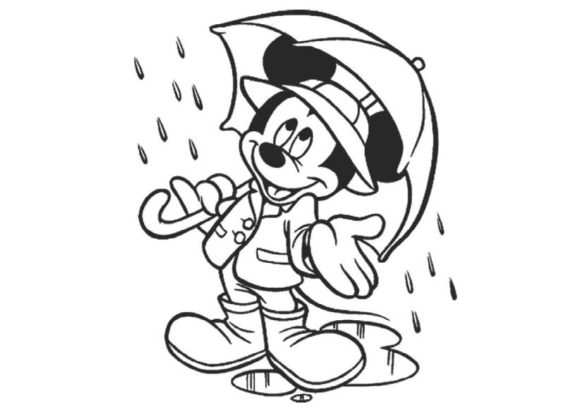 Hình tô màu chuột Mickey dễ thương cho bé tập tô (23)