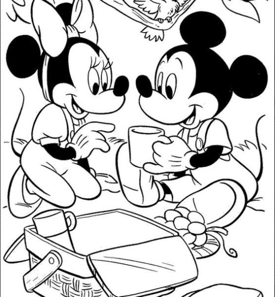 Hình tô màu chuột Mickey dễ thương cho bé tập tô (27)
