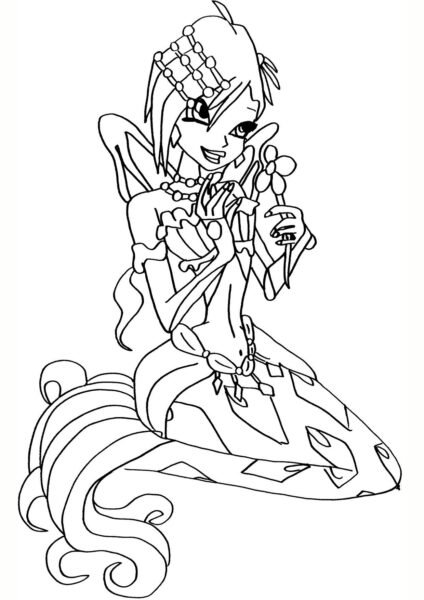 Hình tô màu công chúa Winx cho bé tập tô (5)