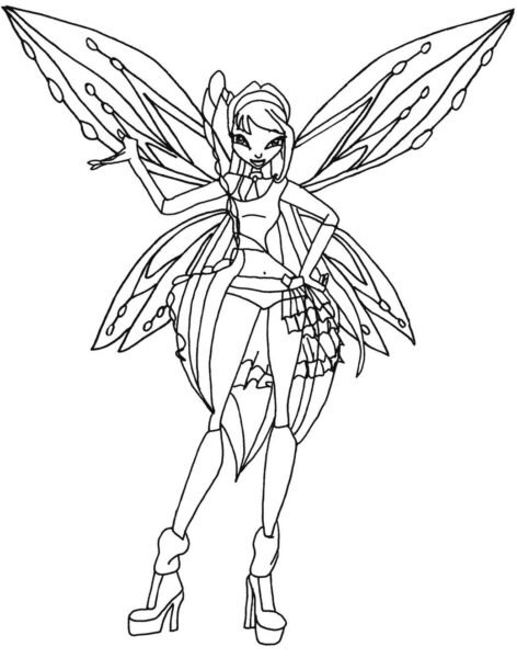 Hình tô màu công chúa Winx cho bé tập tô (7)