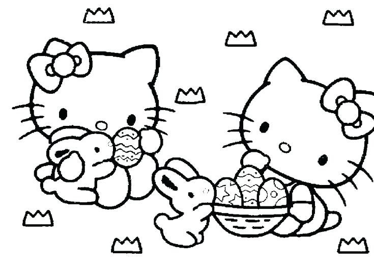 Hình tô màu Hello Kitty dễ thương cho bé tập tô (9)