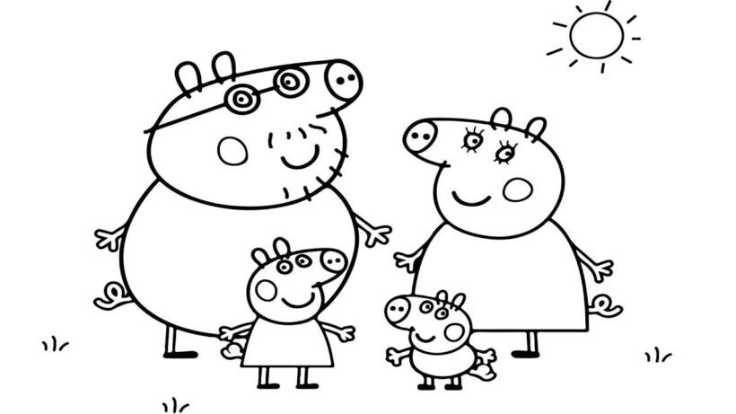 Hình tô màu heo Peppa (1)
