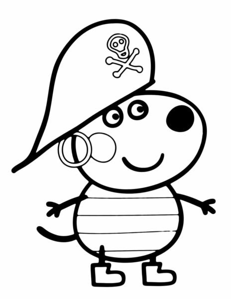 Hình tô màu heo Peppa (4)