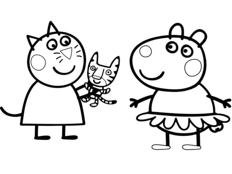 Hình tô màu heo Peppa (6)