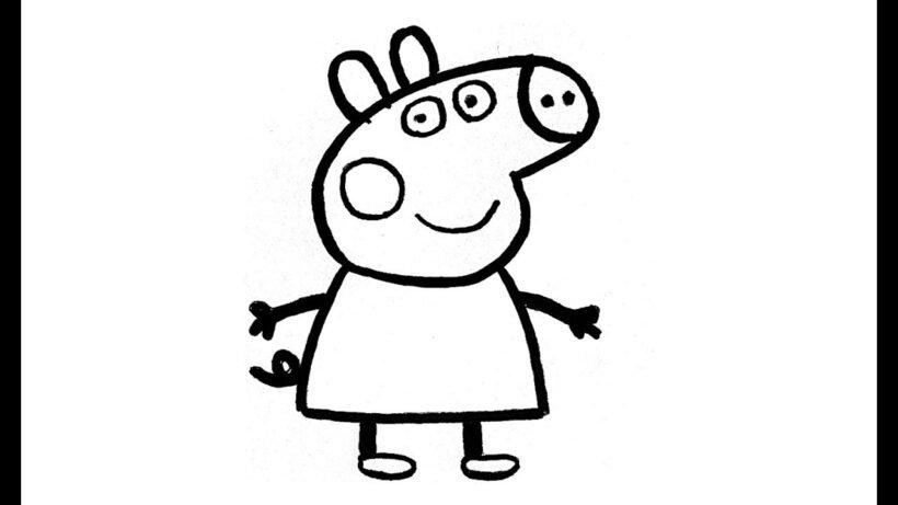 Hình tô màu heo Peppa Pig