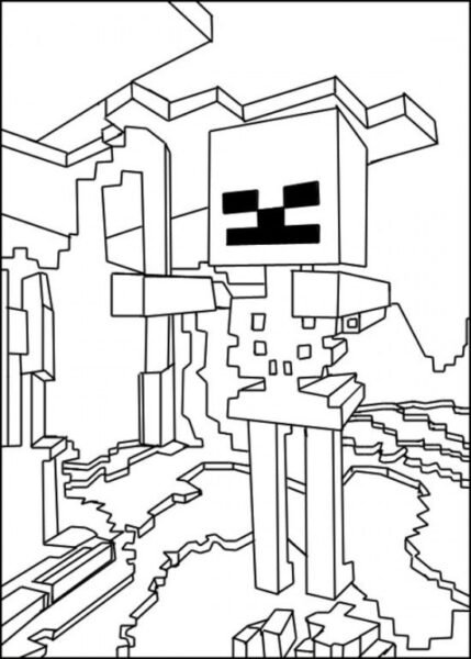 Hình tô màu minecraft đẹp nhất cho bé tập tô (4)
