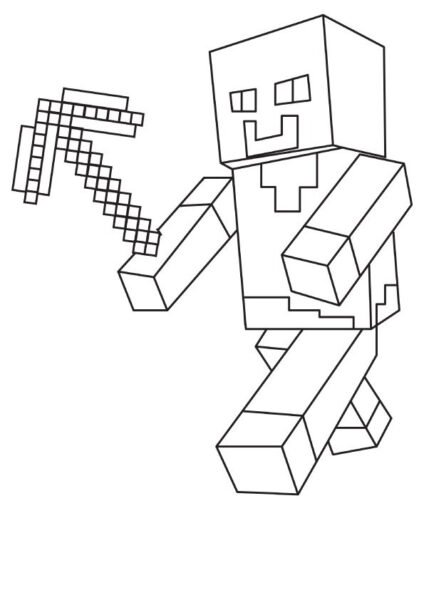 Hình tô màu minecraft đẹp nhất cho bé tập tô (5)