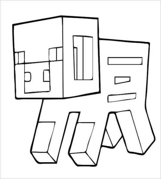 Hình tô màu minecraft đẹp nhất cho bé tập tô (7)