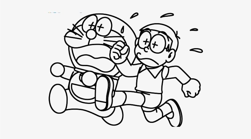 Hình tô màu Nobita đáng yêu cho bé tập tô (7)