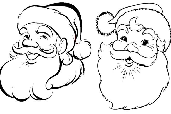 Hình tô màu ông già Noel cho bé tập tô (2)