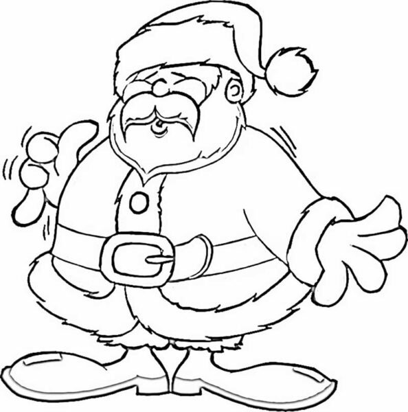 Hình tô màu ông già Noel cho bé tập tô (3)