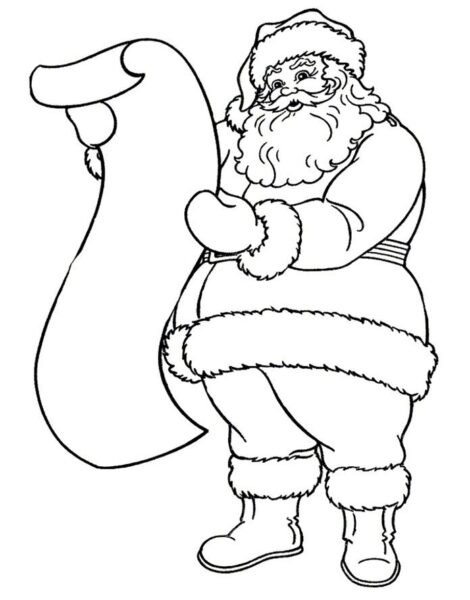 Hình tô màu ông già Noel cho bé tập tô (4)