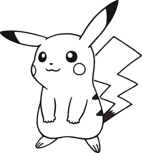 Hình tô màu Pikachu đẹp nhất cho bé tập tô (5)