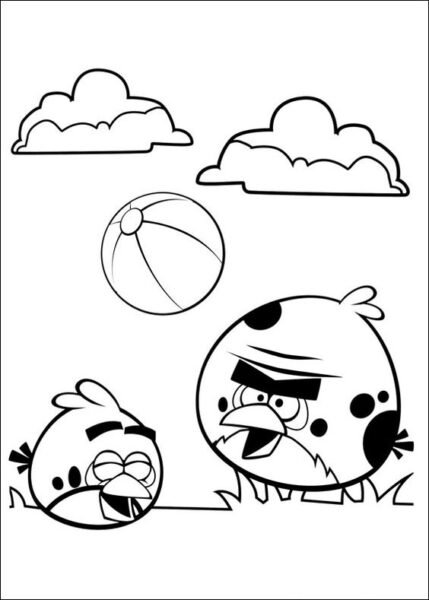 Hình vẽ chưa tô màu Angry Birds cho bé tập tô (2)