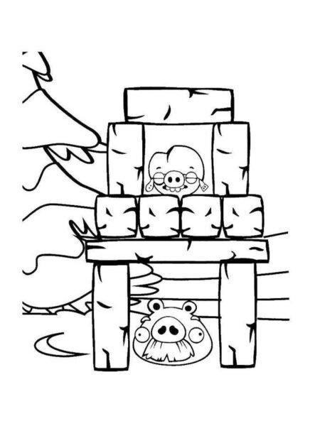 Hình vẽ chưa tô màu Angry Birds cho bé tập tô (7)