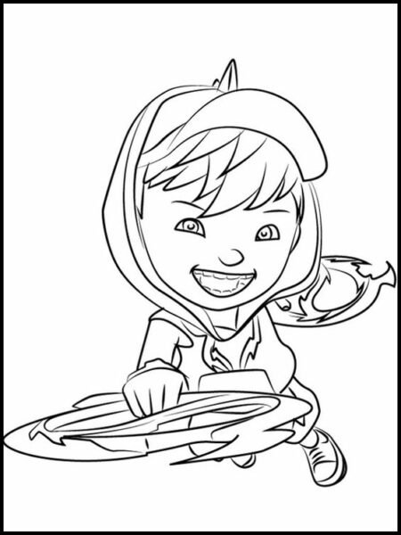 Hình vẽ chưa tô màu Boboiboy cho bé tập tô (2)