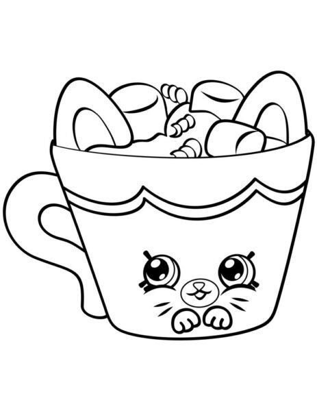 Hình vẽ chưa tô màu cái ly cho bé tập tô (3)