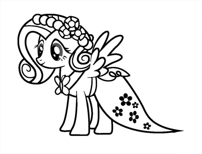 my little pony coloring pages fluttershy gala Unique Contemporar