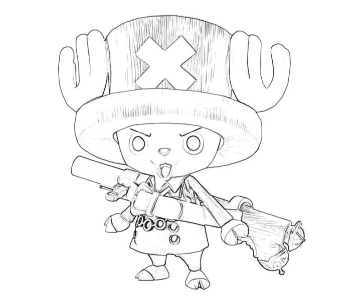 Hình vẽ chưa tô màu One Piece cho bé tập tô (2)