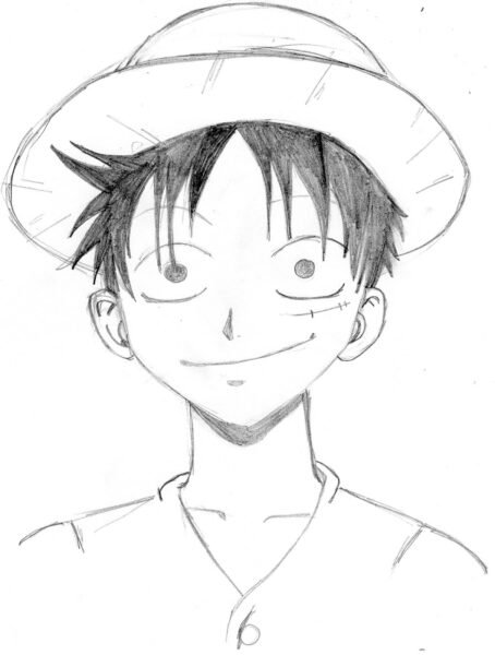 Hình vẽ chưa tô màu One Piece cho bé tập tô (3)