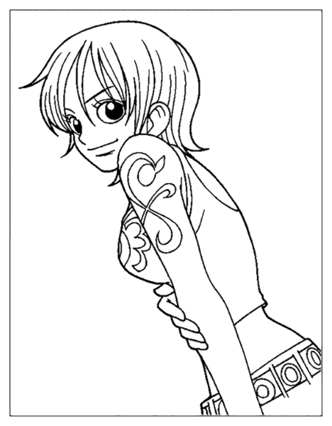 Hình vẽ chưa tô màu One Piece cho bé tập tô (3)