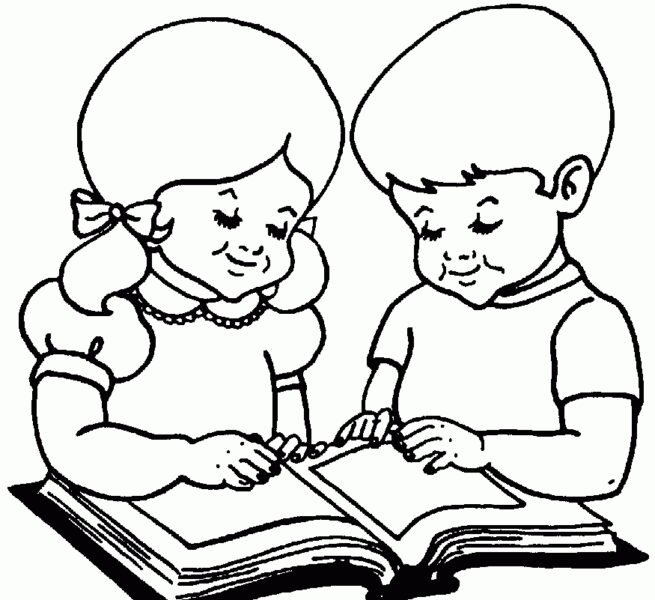 Kid Reading Black And White | Free Download Clip Art | Free Clip in Children Reading Clipart Black And White