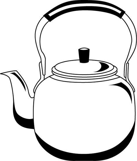 Hình vẽ đen trắng đồ dùng gia đình (9)