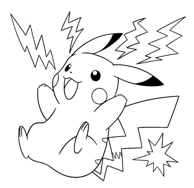 Hình vẽ đen trắng Pokemon cho bé tô màu (2)