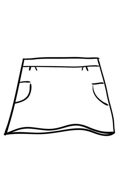 coloring page-clothes-skirt