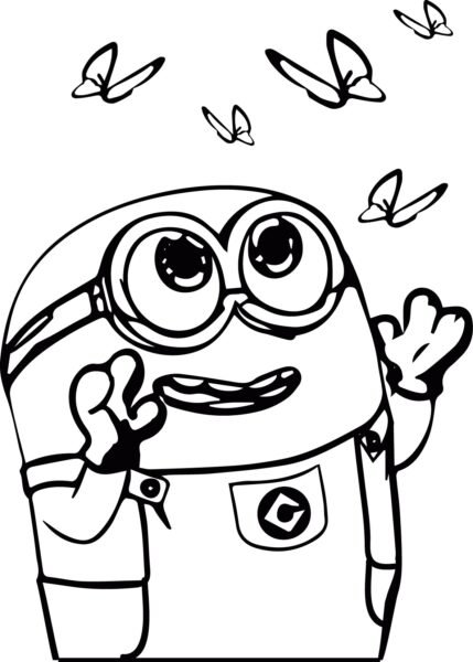 Hình vẽ Minion cho bé tập tô (1)