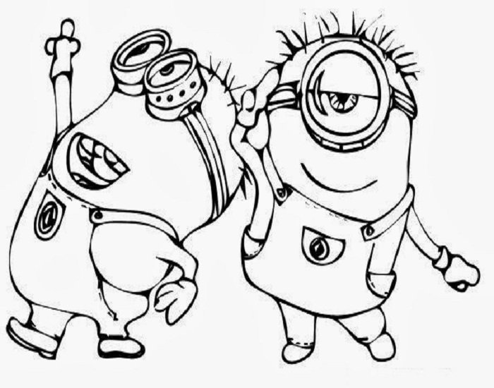 Hình vẽ Minion cho bé tập tô (6)