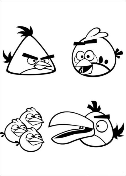Mẫu tranh tô màu Angry Birds dễ thương cho bé tập tô (7)
