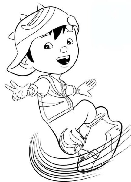 Mẫu tranh tô màu Boboiboy đáng yêu cho bé tập tô (20)