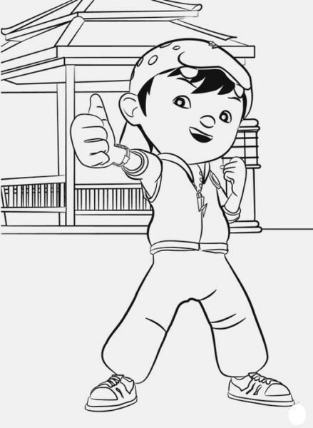 Mẫu tranh tô màu Boboiboy đáng yêu cho bé tập tô (21)