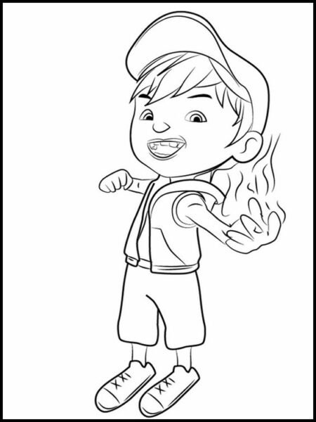 Mẫu tranh tô màu Boboiboy đáng yêu cho bé tập tô (26)