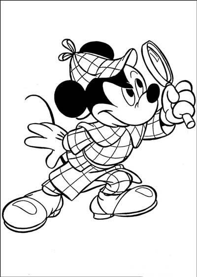 Mẫu tranh tô màu chuột Mickey dễ thương cho bé tập tô (17)