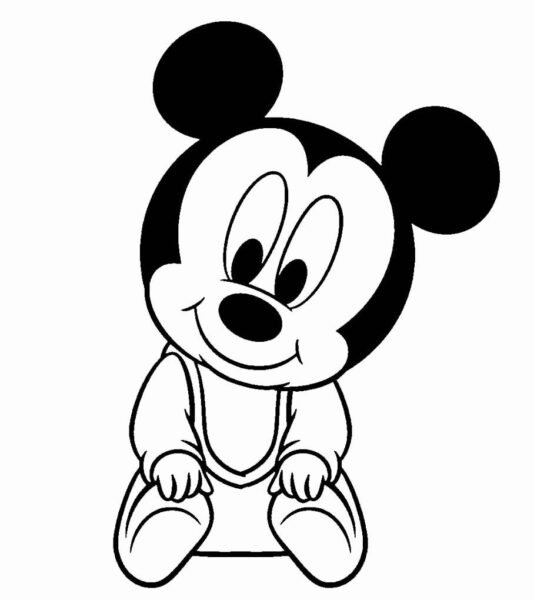 Hinh anh tranh to mau chuot Mickey con nho