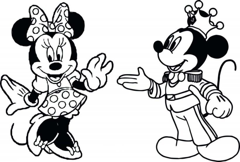 Hinh anh hai con chuot va chuot Mickey - tranh to mau