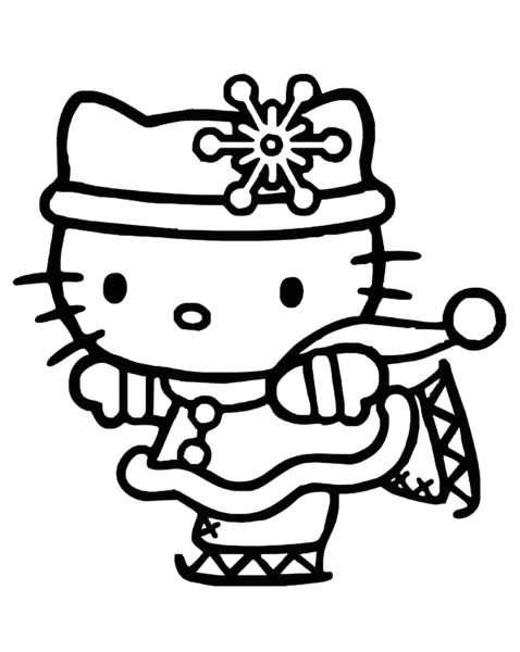 mẫu tranh tô màu Hello Kitty dễ thương cho bé tập tô (16)