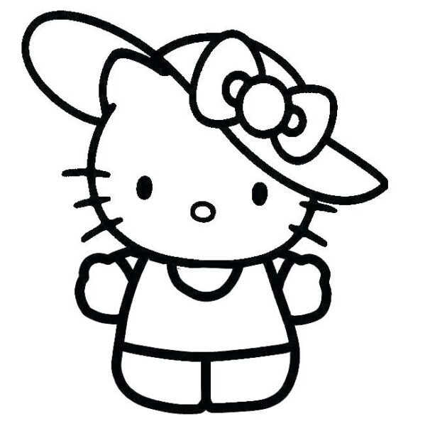 mẫu tranh tô màu Hello Kitty dễ thương cho bé tập tô (16)