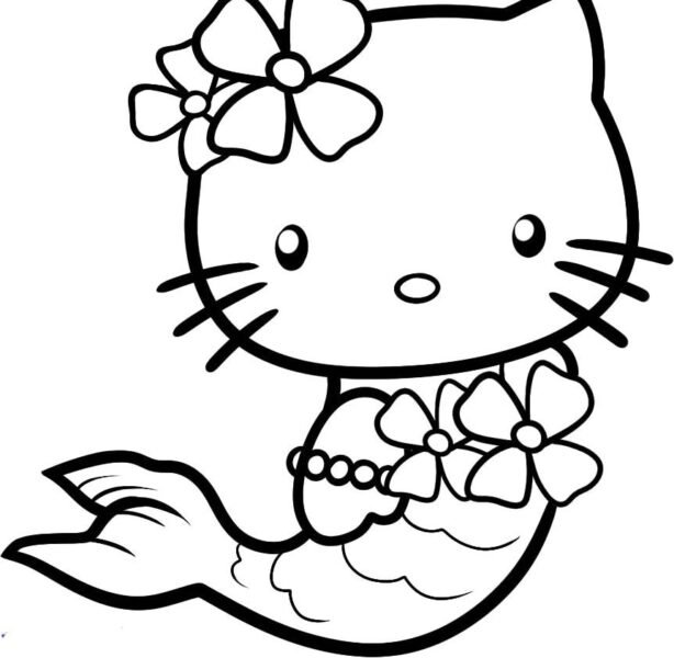mẫu tranh tô màu Hello Kitty dễ thương cho bé tập tô (19)