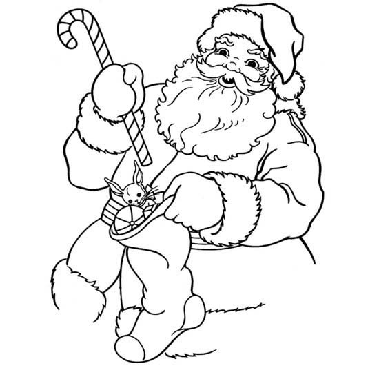 Mẫu tranh tô màu ông già Noel cho bé tập tô (2)